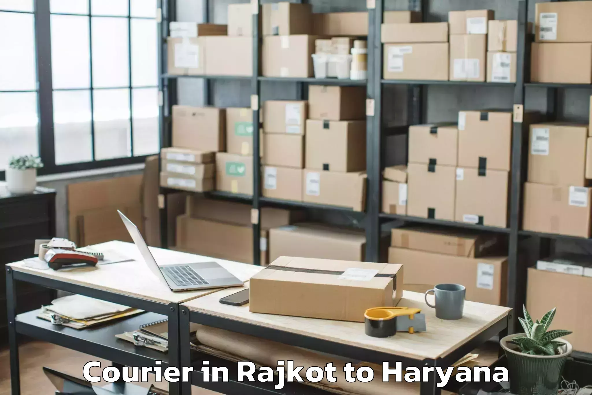 Easy Rajkot to Tosham Courier Booking